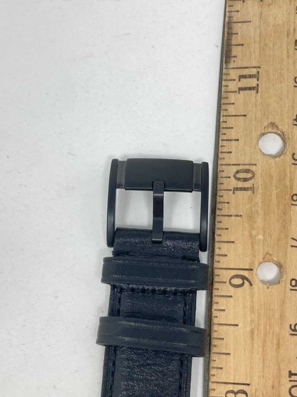 Fossil Commuter Mens Watch 52mm Silver Tone Date Black Leather New Battery - Picture 15 of 15